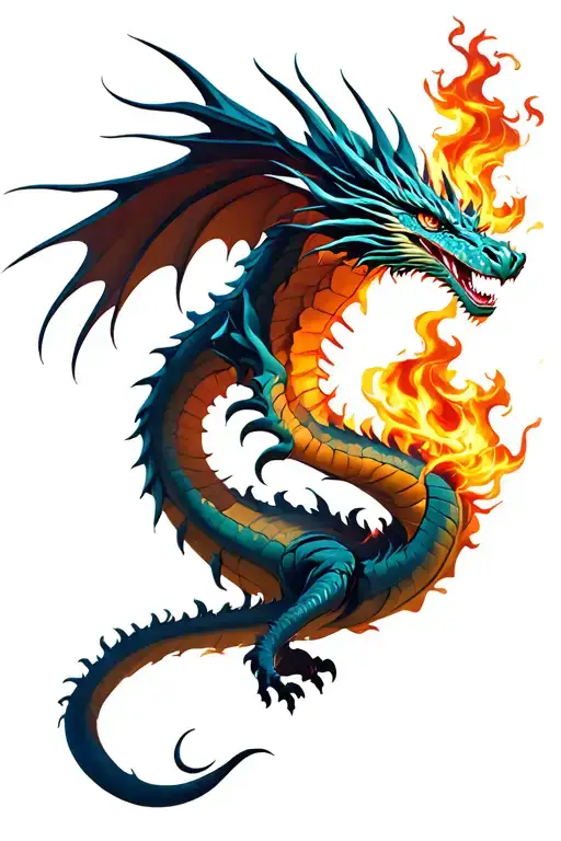 Soaring Dragon Breathing Fire