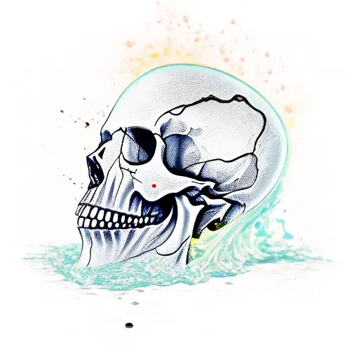 Skull With Melting Skin