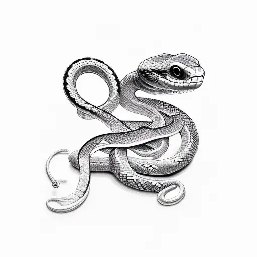 Snake Wraping Around Weapon