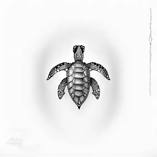 Mcclellan In Cursive With Turtle Forearm