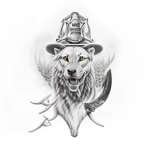 Hunting Scene With Firefighter Reference