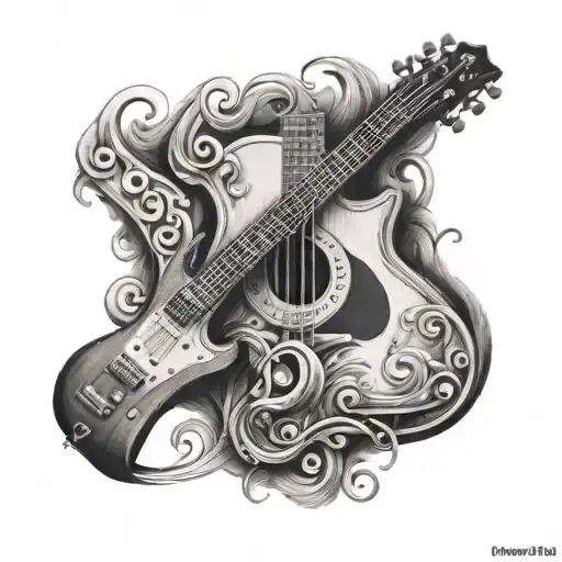 Guitar Mediator And Letter D