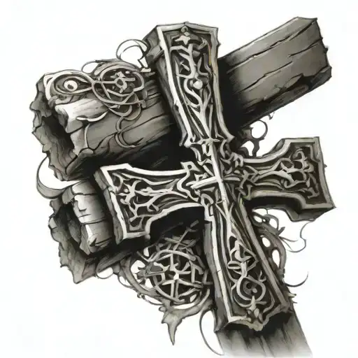 Big Cross Connecting To Little Cross