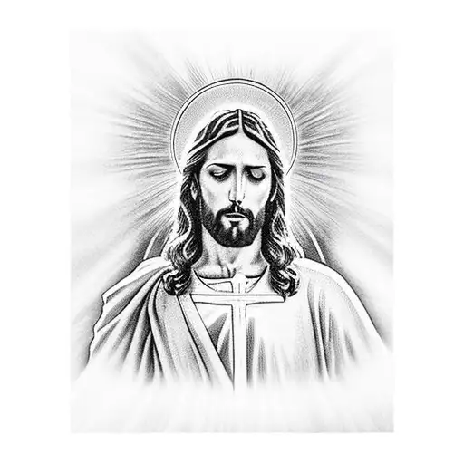 Jesus Crosses On Hill Side