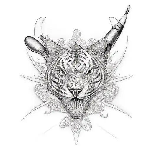 Gangster Themed Black And White Sleeve