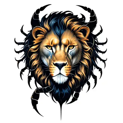 Leo Zodiac Sign Intertwined And Scorpio Zodiac Sign