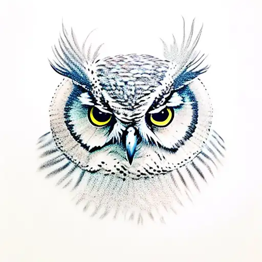 Owl With Butterflies