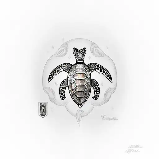 Mcclellan In Cursive With Turtle Forearm