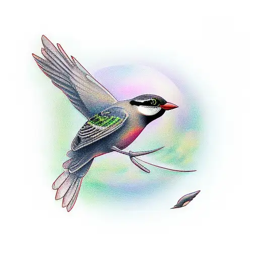 Bird Flying With Bomb