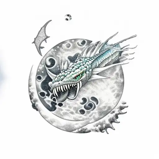 Sea Dragon About To Eat Last Moon Of 7 Moons