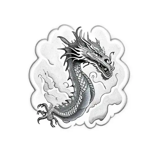 Dragon With Magic Ball