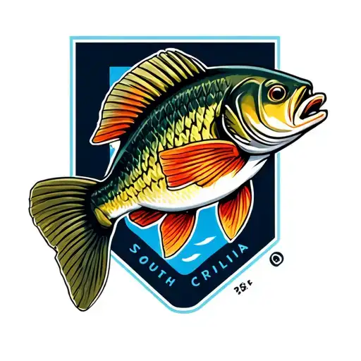 South Carolina State Logo With Crappie Fish