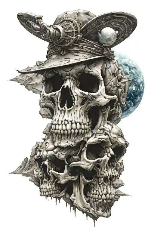 Mountain Skull Space Themed