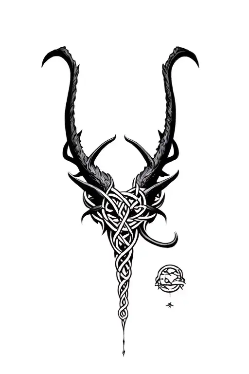 Celtic Knotwork Intertwined Demon