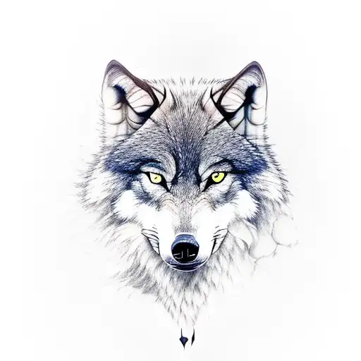 Angry Male Wolf Protecting Their Pups