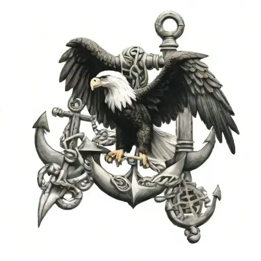1 Eagle And 2 Anchor Connected