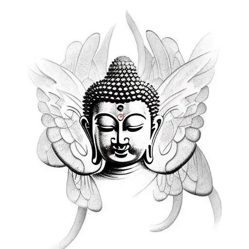 Buddha Inside Of Butterfly Wings