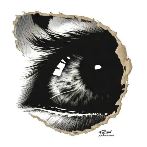 Tiger Paw Print In The Eyes White Dragon