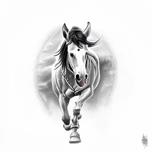 Western Outlaw Riding A Horse