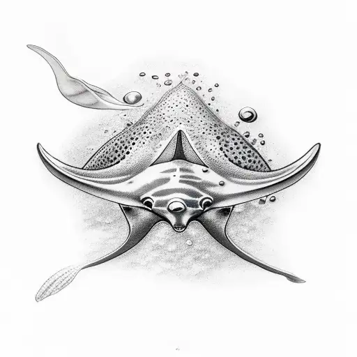 Underwater Scuba Dual Photo Mermaid Spotted Eagle Ray