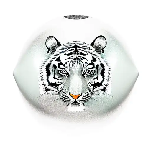 Tiger With Football Ball