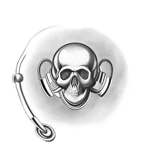 Stethoscope With A Skull In The Bell