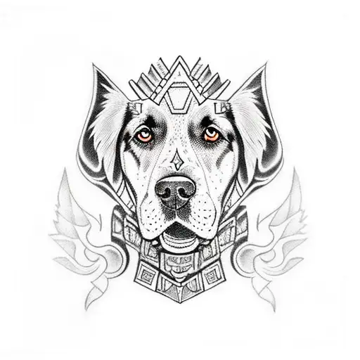 Dog In Aztec Armor