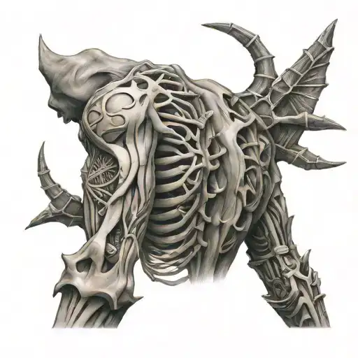 3D Arm On Back Grabbing Spine