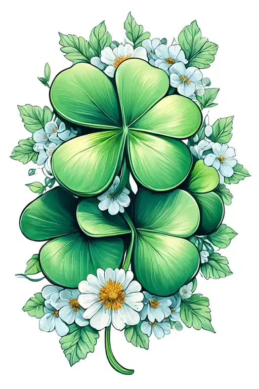Shamrock With Floral Accents