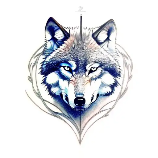 Wolf Wearing A Kabuto