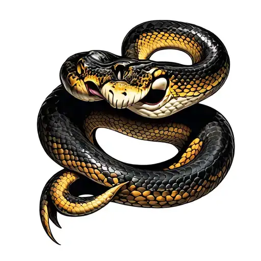 Ony Mask With A Snake Wrapped