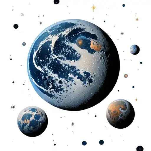 Astraunot On Moon Looking At Earth