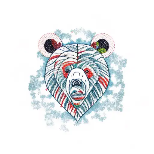 Finland Map With Bear And Svan