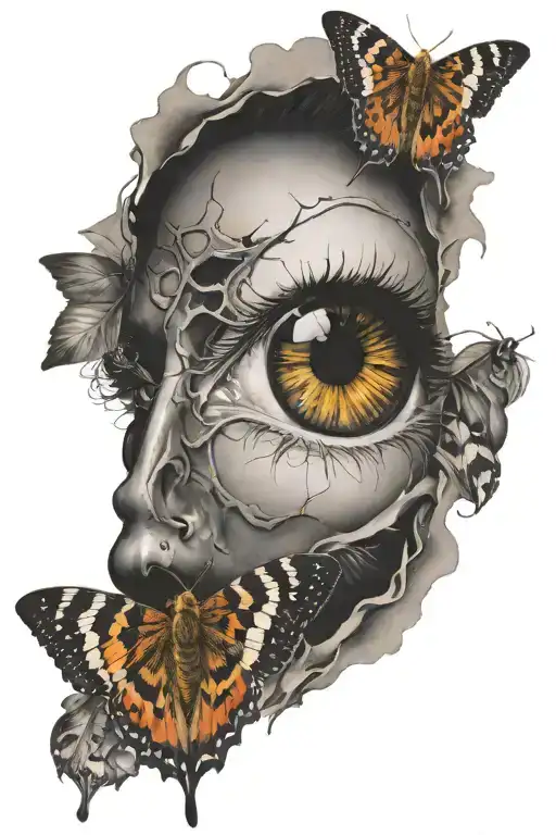 An Eye And A Moth Fusion