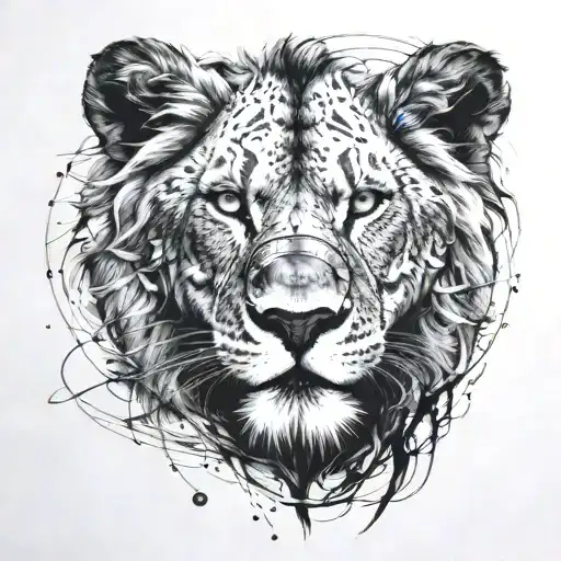 A Lion Holding An Eye In His Hands