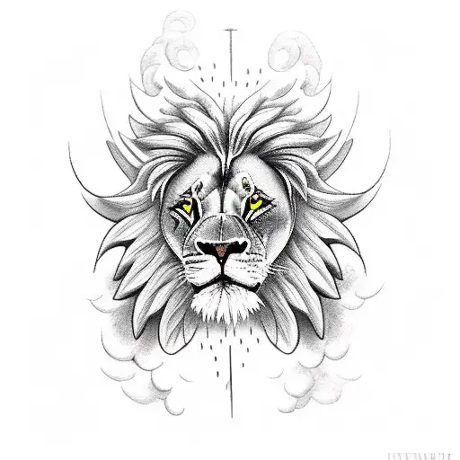 A Lion With Wings Soaring Through The Sky