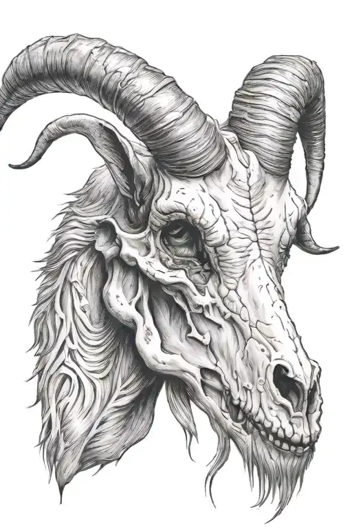 Goat Skull Side View