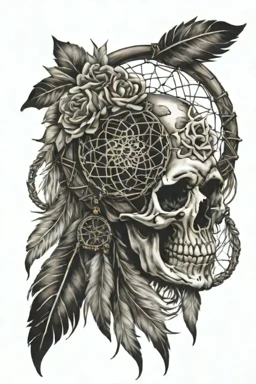 Dream Catcher W Skull