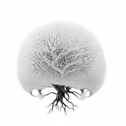 A Gf Mycorrhizal Network Stretching Out From A Few Tree Roots