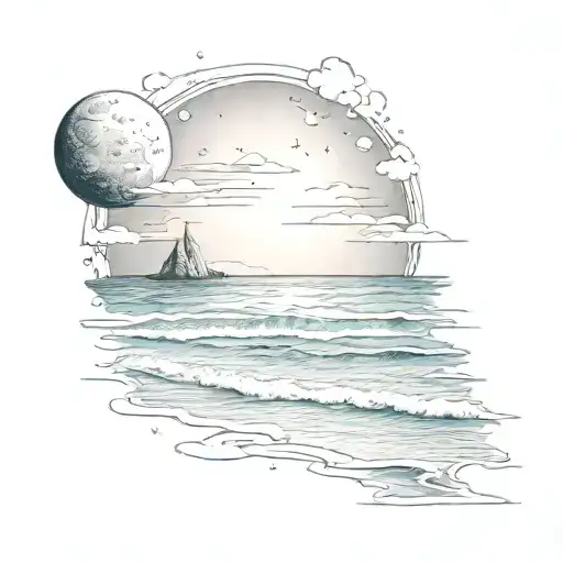 Beach Moon Surrounded