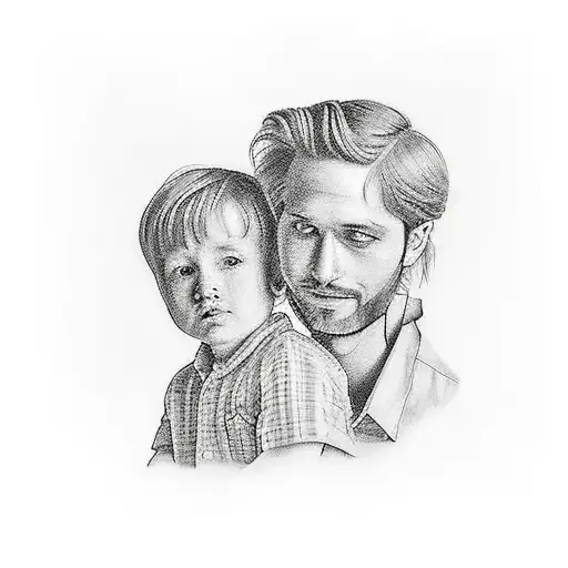 A Dad With His Son Representing Wealth And Family Love