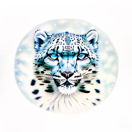 Snow Leopard On The Mountain