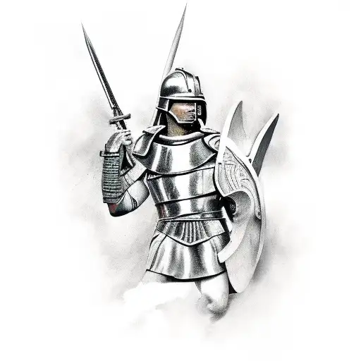 Spartan Soldier On Horse