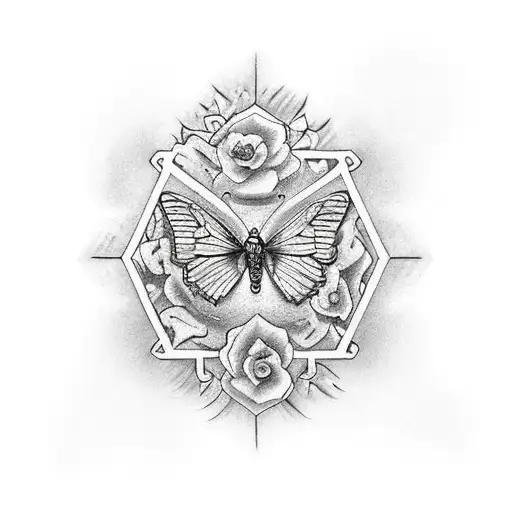 September 8 1983 In Roman Numerals With Butterflies Around It