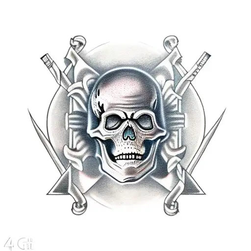 Top Half Of Skeleton Neon Glowing Eyes Holding Ace Of Spades