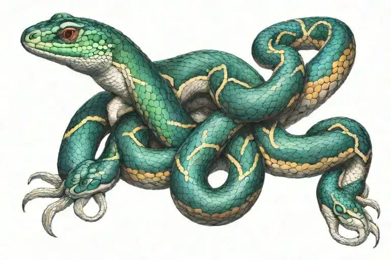 Vel Peacock Snake Intertwined