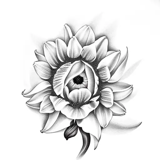 Tulips With Sunflower