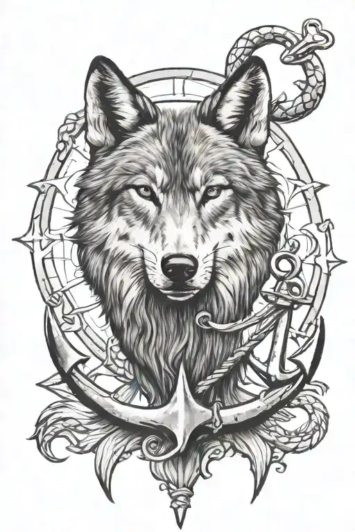 Anchor And Wolf Head