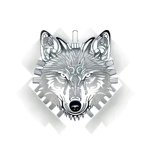 Mechanical Wolf With Gears Incorporated Into The Design