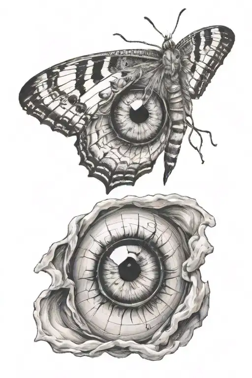 An Eye And A Moth Fusion